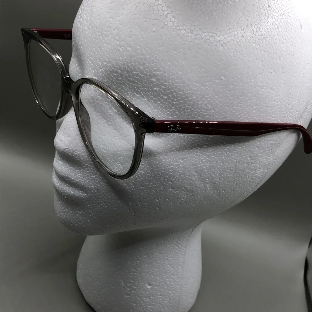 Ray Ban RB4378V 8083 Transparent Grey FRAMES Burgundy Temples UNISEX 54-16-145